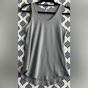 Under Armour Women's Lg Gray Ribbed RazorBack Tank Top